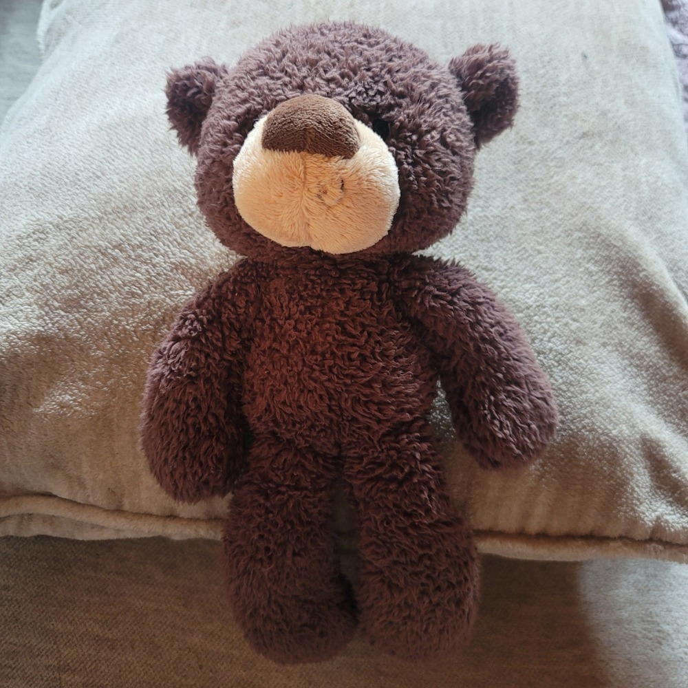 Gund Fuzzy Chocolate Brown Teddy Bear Plush Stuffed Animal 13.5 inch 320115